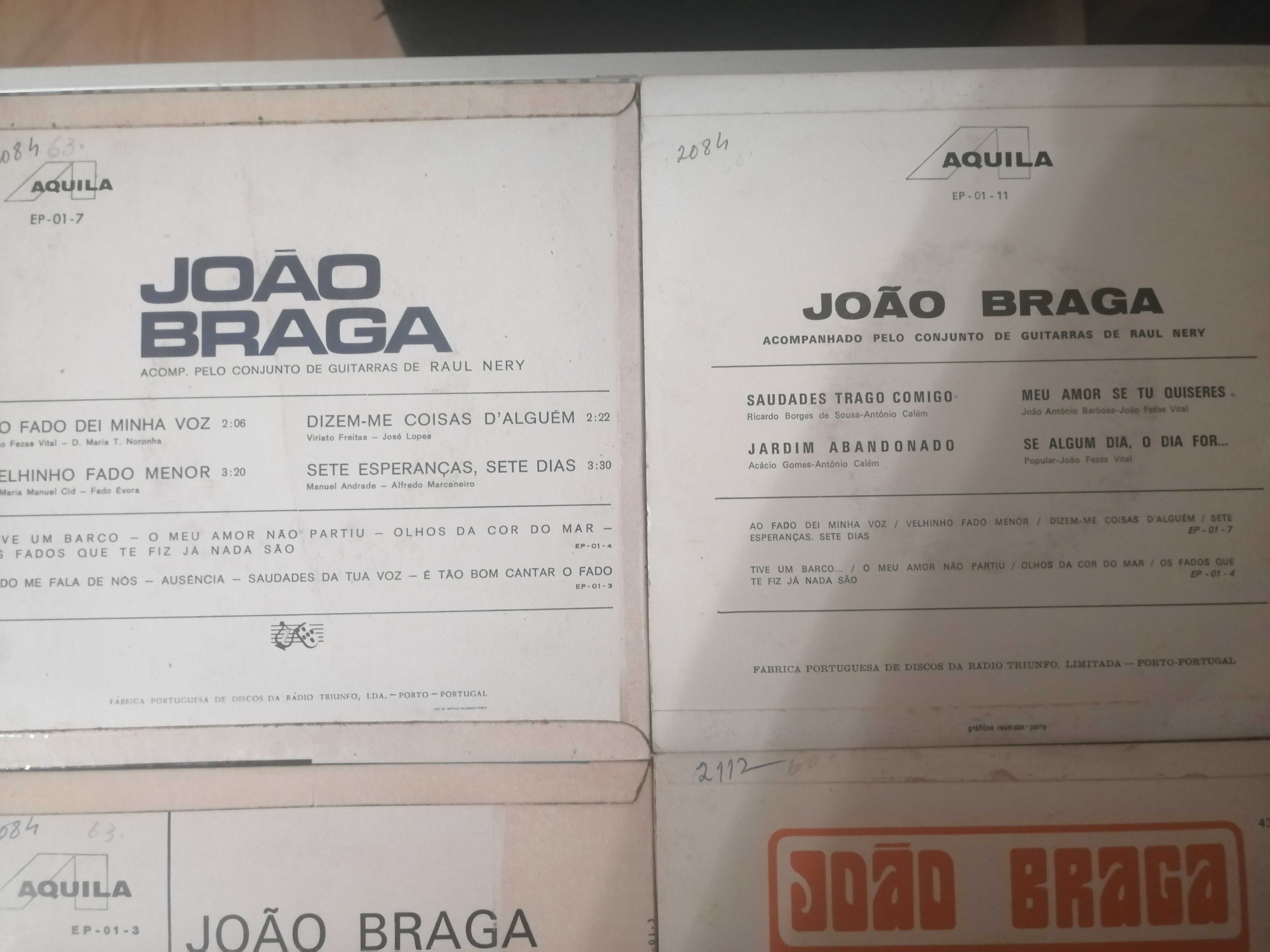 Discos Vinil Maxi João Braga e Alfredo Marceneiro.