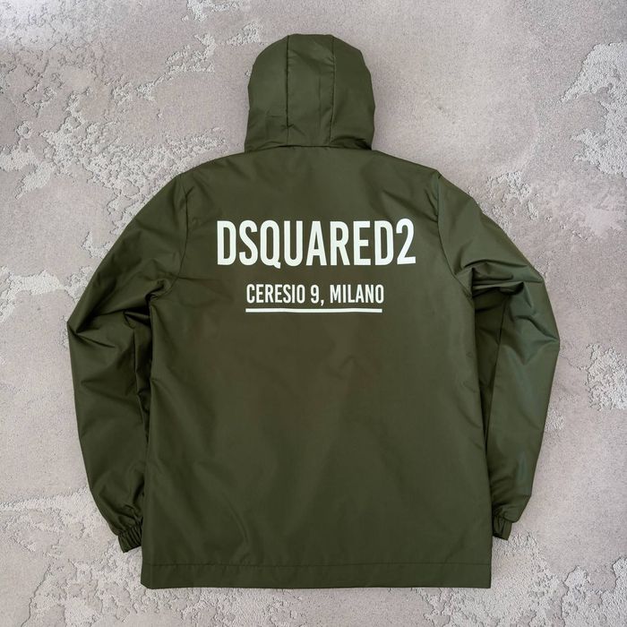 Стильна осіння вітрівка куртка анорак зелений чоловічий підлітковий