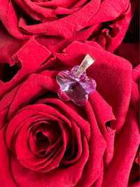 Zawieszka fioletowy kwiatek kamień srebro 925