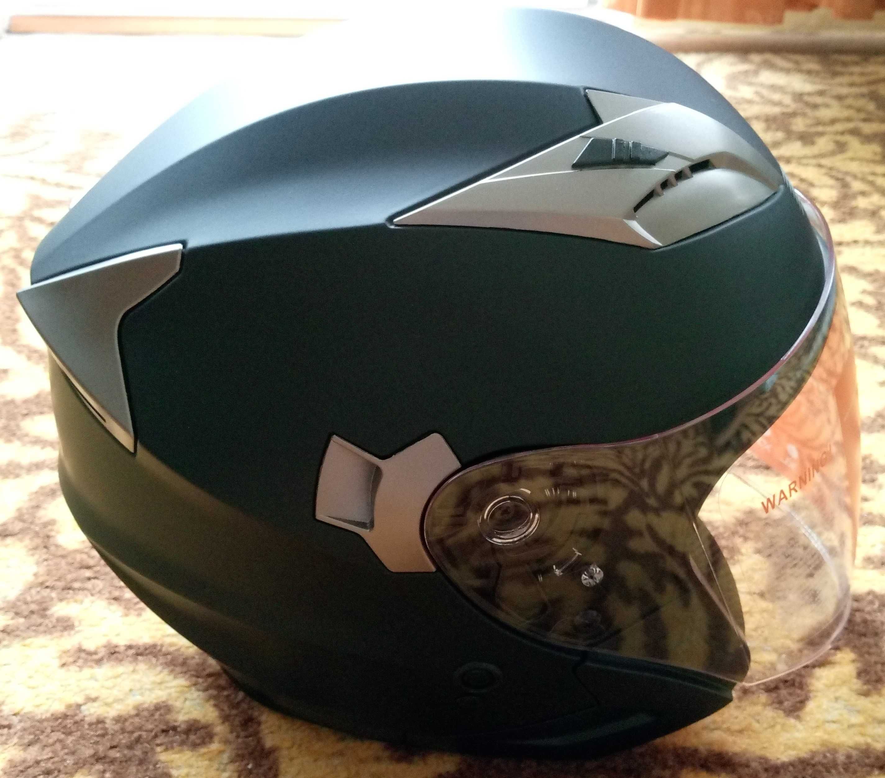 Kask motocyklowy Horn Blenda H-627 czarny mat rozm.S