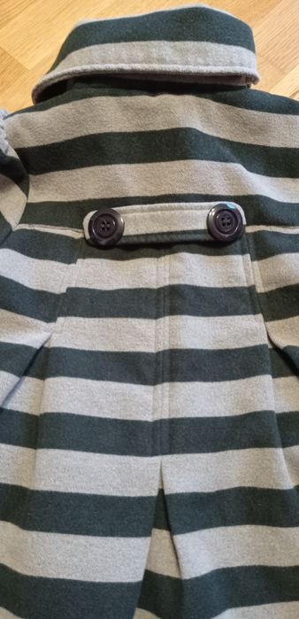 POMPdeLUX szary płaszczyk w pasy, r. 122-128