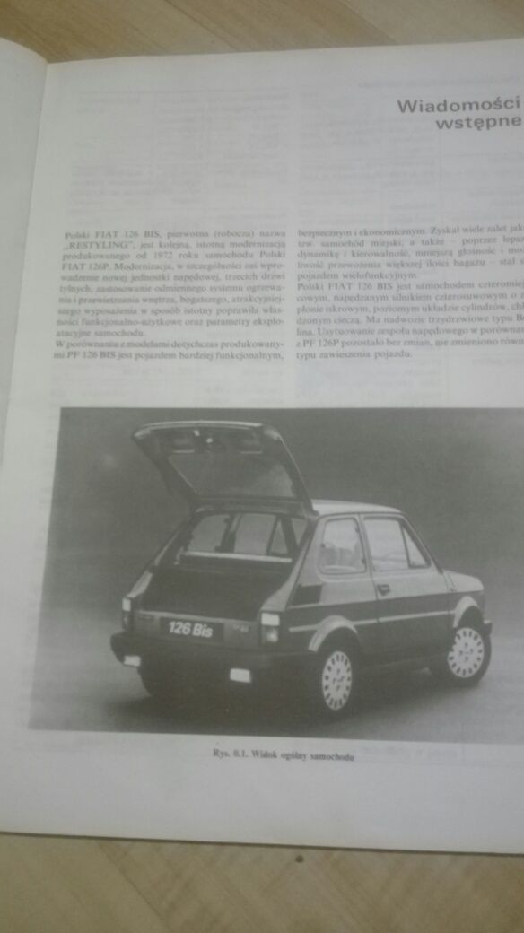 FIAT 126 bis, naprawa zespołów, instrukcja obsługi