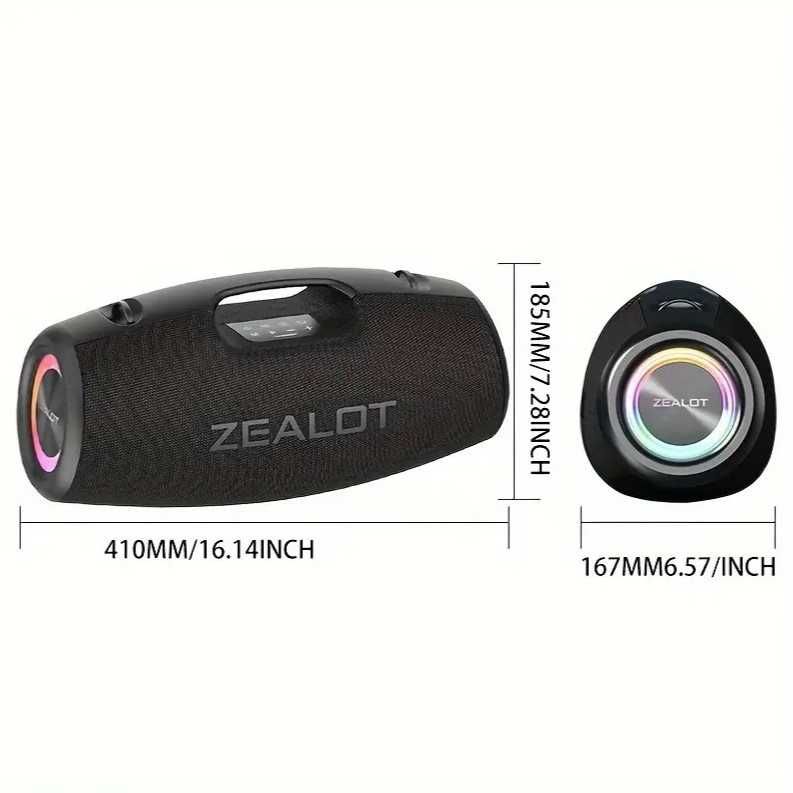 Блютуз колонка Zealot S78 100Вт Bluetooth-динамік і функця павербанка