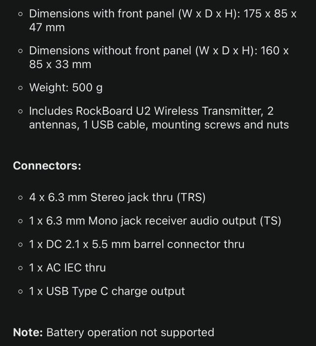 BLACK FRIDAY até 1/12 Rockboard wireless system NOVO + alimentador