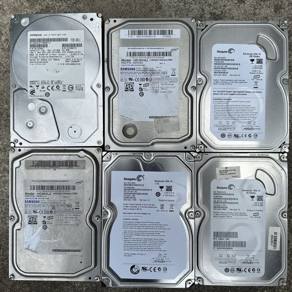 Dyski HDD różne marki