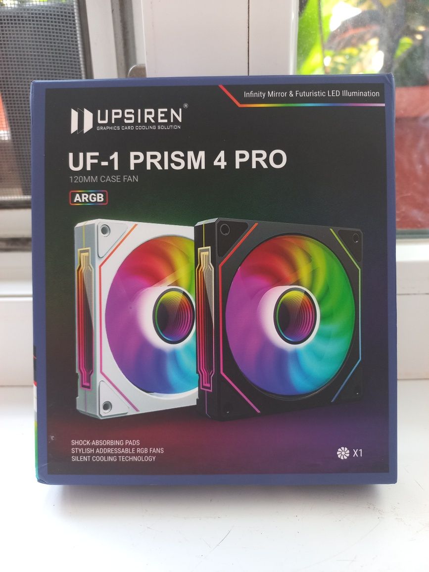 Вентилятор 120мм білий UPSIREN UF-1 PRISM 4 PRO ARGB Reversed