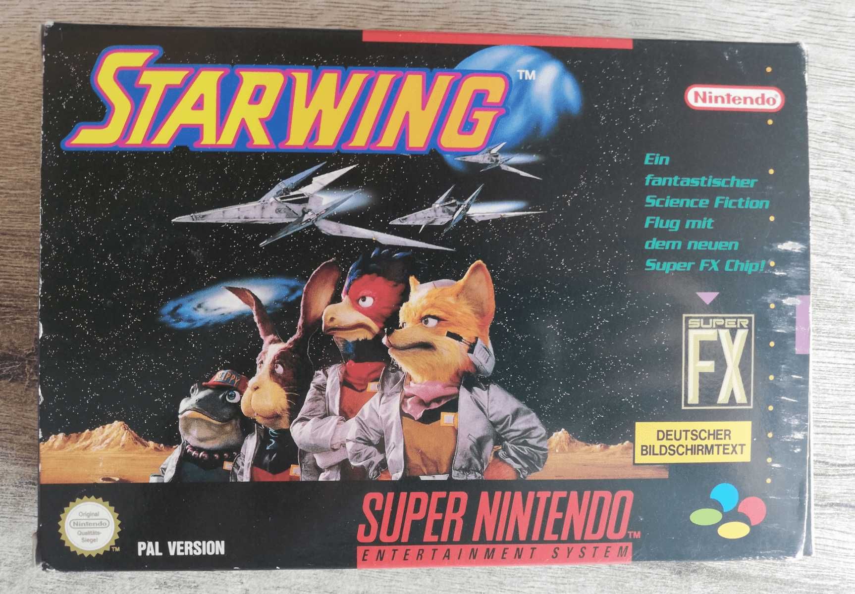 Star Fox (Starwing) PAL na Super Nintendo SNES komplet 3xA! plakat bdb