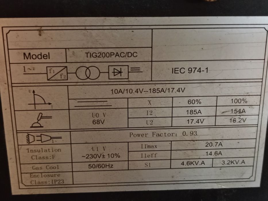Spawarka tig (sherman tig 200 ac/dc)