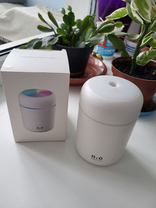 Компактный увлажнитель воздуха с подсветкой в авто USB ультразвуковой