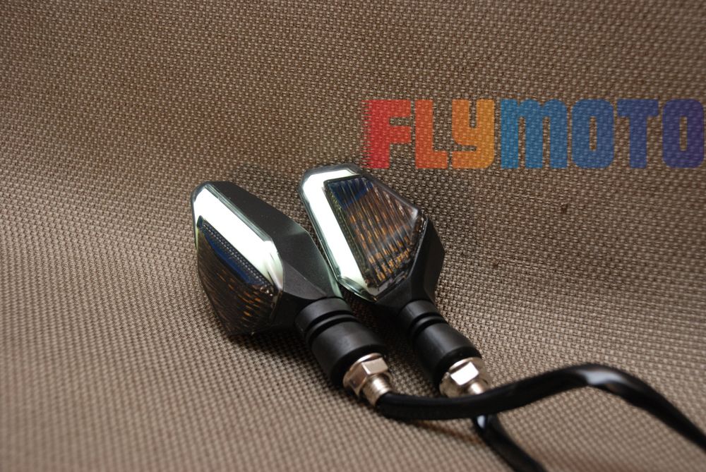 Мото поворотники LEDз габаритами стоп сигналом ДХО на мотоцикл габарит