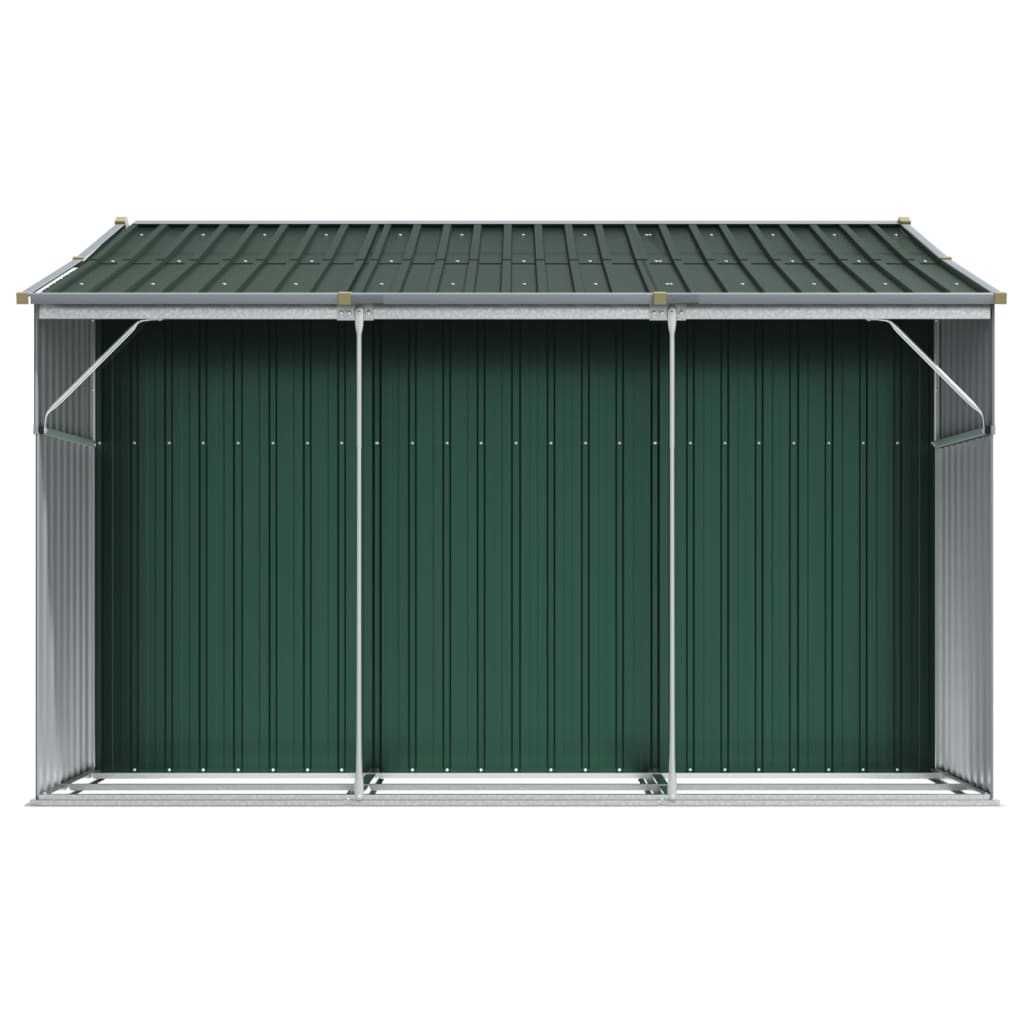 Abrigo de Jardim em Aço Galvanizado 277x279x179 cm Verde