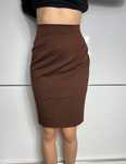 Spódniczka Salvatore Ferragamo wool brown vintage