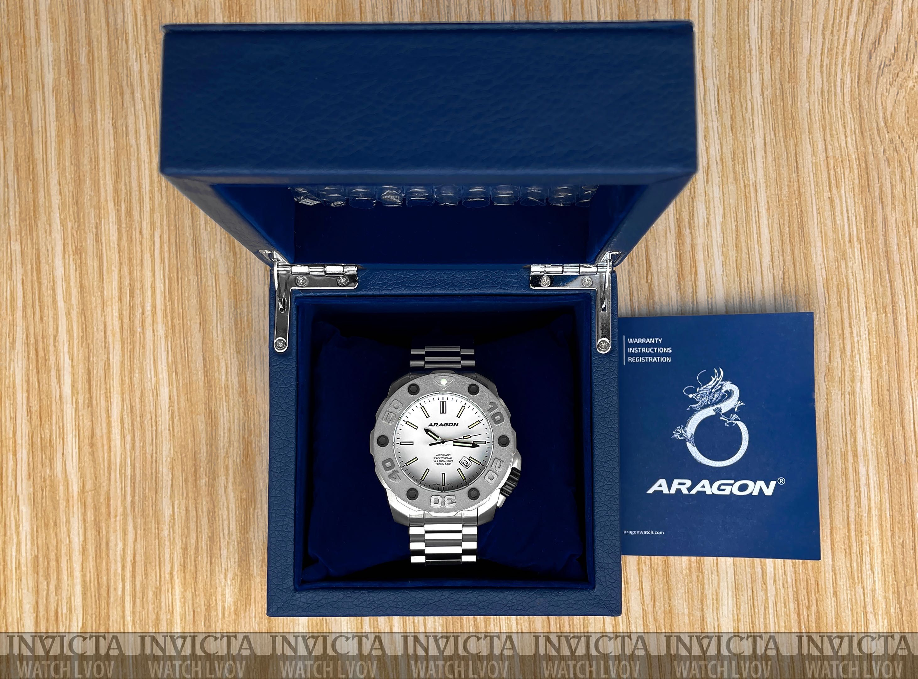 Часы ARAGON TRITIUM M50 T100 A412WHT 16 Tubes 50 mm. Automatic 200 mt.