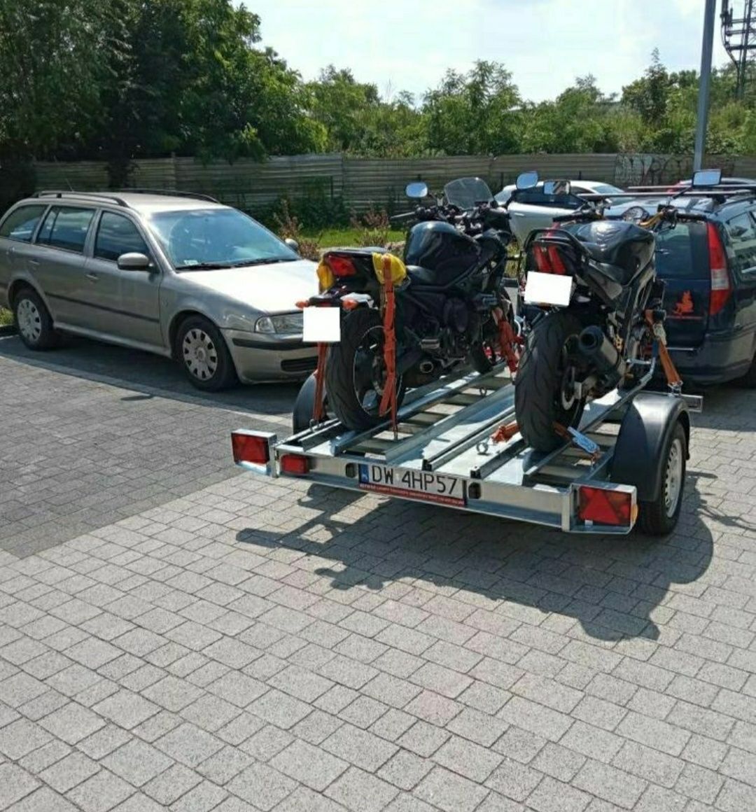 Wypożyczę wynajme przyczepę Moto motocyklową motorów motocykle quad