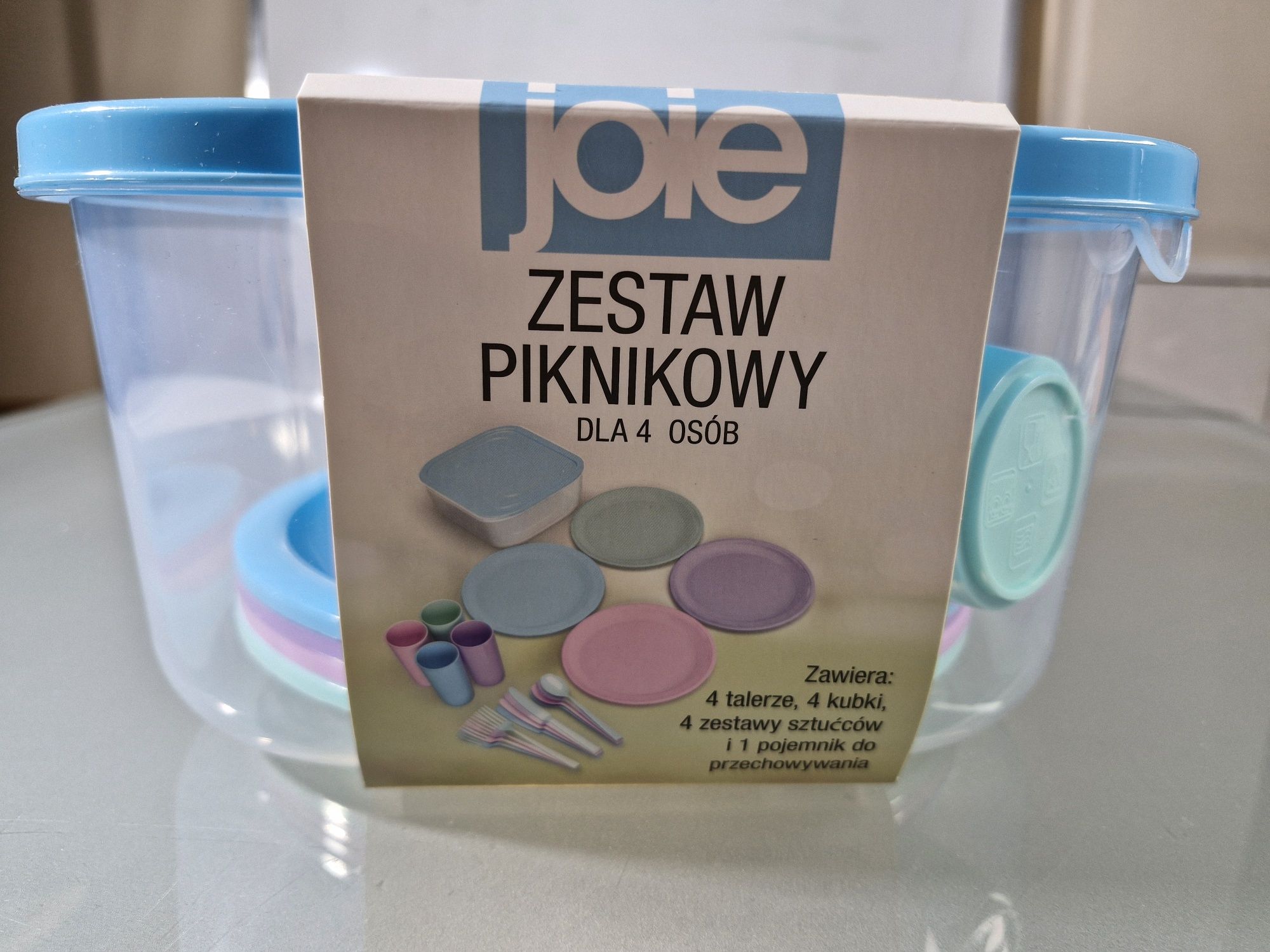 Zestaw Piknikowy dla 4 osób joie Kolorowy z Pojemnikiem
