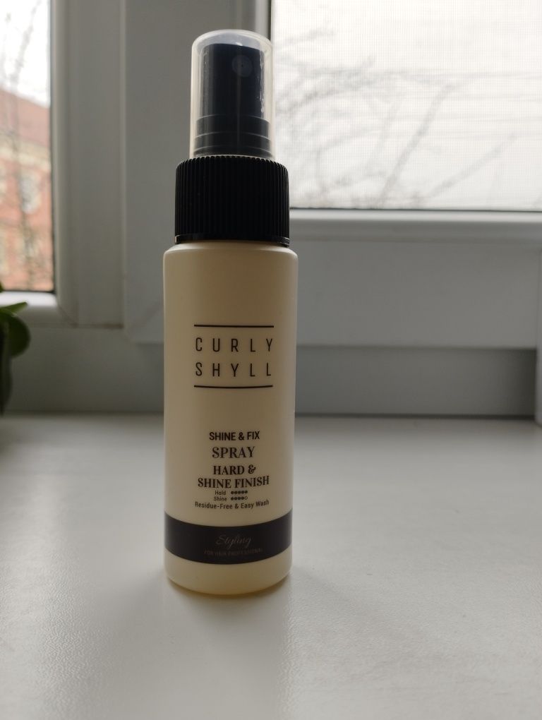 Фіксуючий спрей лак для волосся CURLYSHYLL Shine & Fix Spray 50 мл