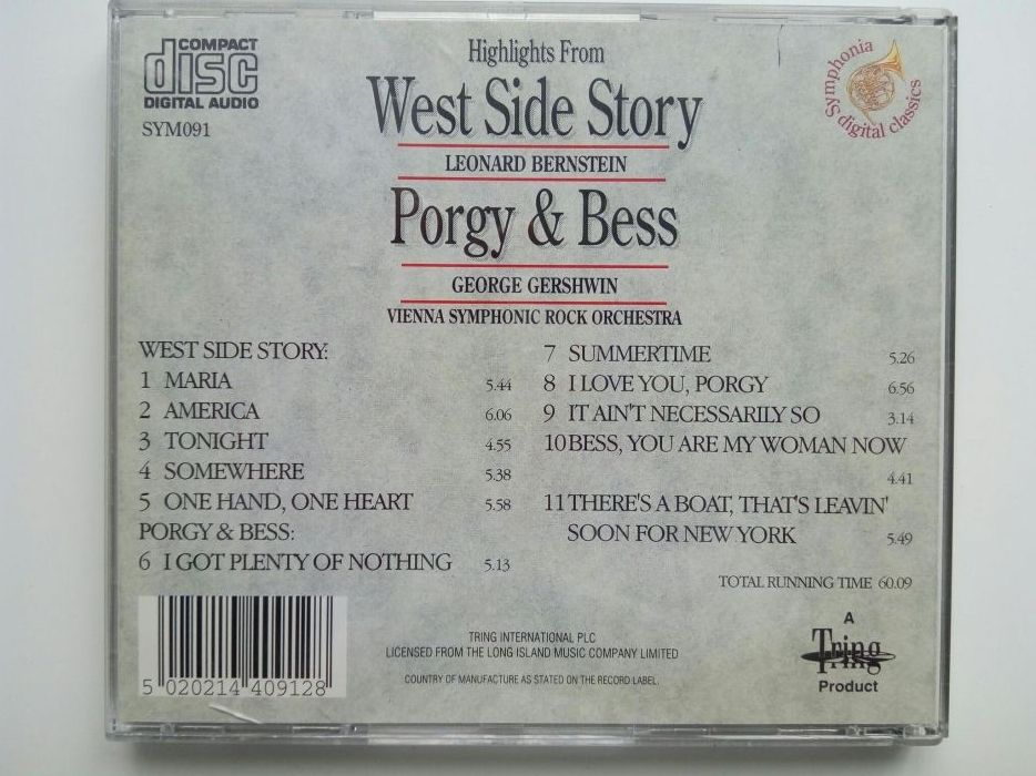 Фирменный диск Porgy&Bess West side story