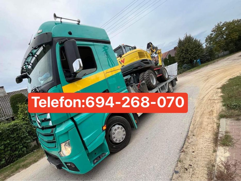 Transport AutoLaweta Holowanie Traktorow Busow Maszyn Rolniczych Busów