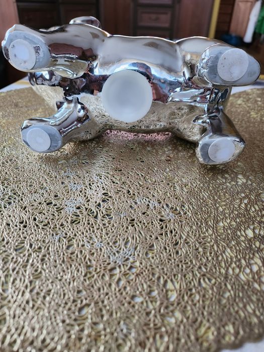 Skarbonka srebrna mops