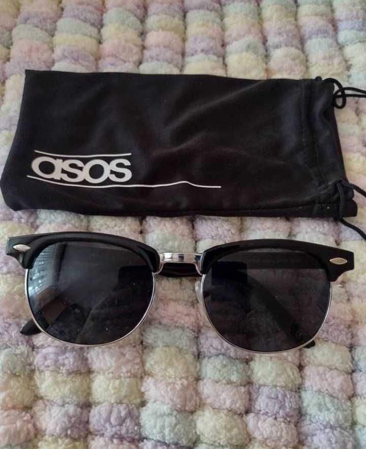 ASOS/ Czarne okulary przeciwsłoneczne z Londynu, NOWE