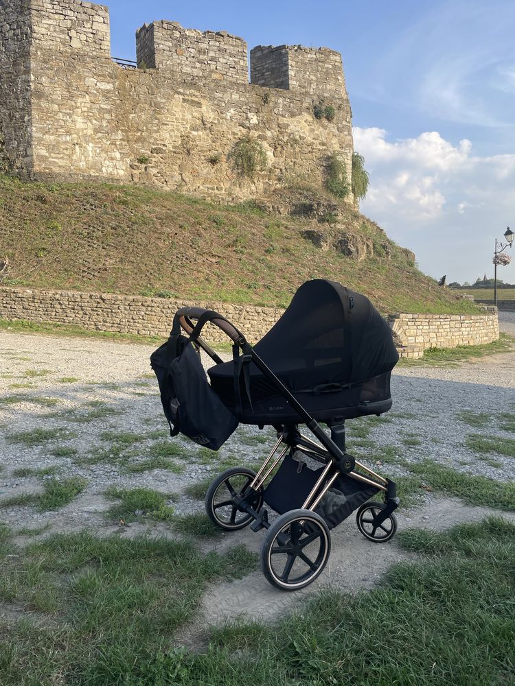 Візочок Cybex Priam 2 в 1 2022 Rose Gold люлька прогулянка