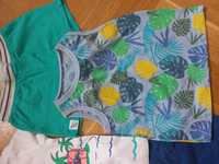 Spodenki koszulki ubranka na lato dla chłopca rozmiar 80