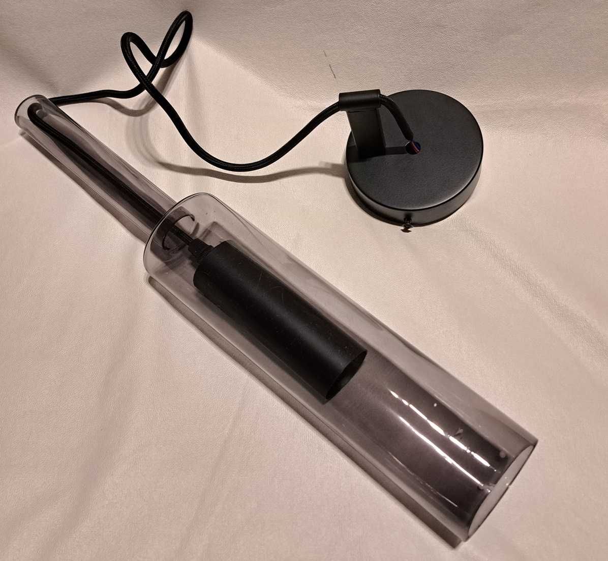 Nowoczesna lampa x2, wisząca i kinkiet, Tube, Tuba