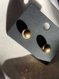 Nowe kolczyki złote kulki 8mm