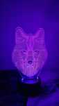 Lampka nocna wilk RGB USB