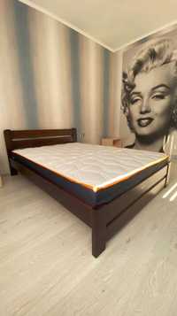 Двоспальне дерев'яне ліжко "РІЧ" з масиву сосни, Кровать деревянная
