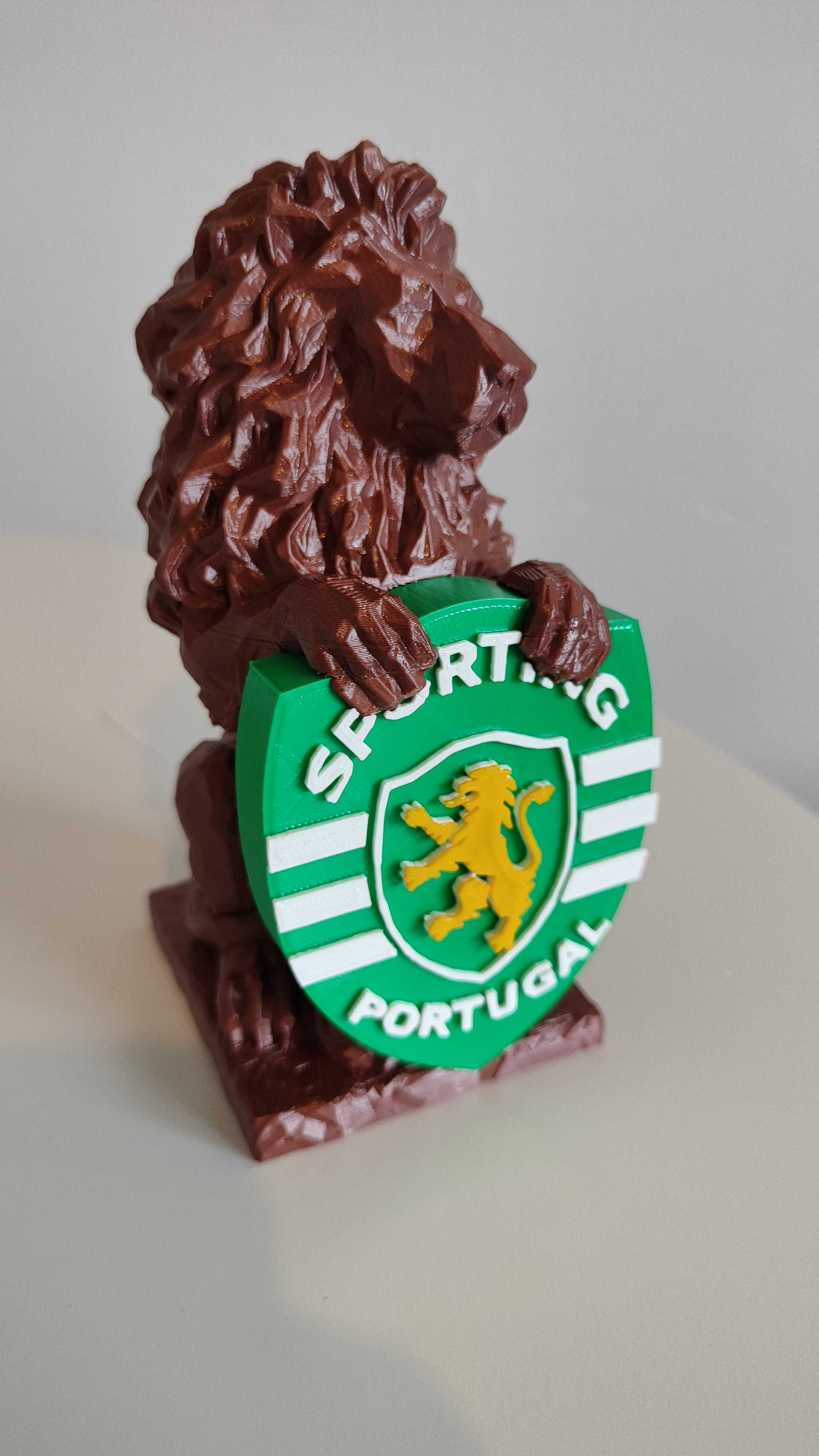 Escultura Sporting Clube Portugal SCP Leão Campeão  Presente Natal