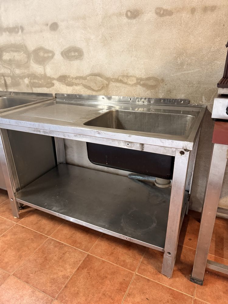 Bancada inox usada .