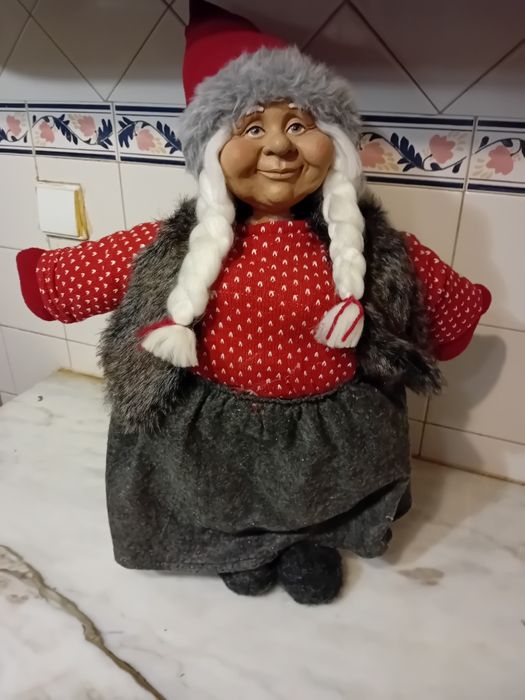 Boneca Antiga Escandinava Mrs. Claus