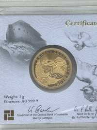 Золотая монета 1 гр