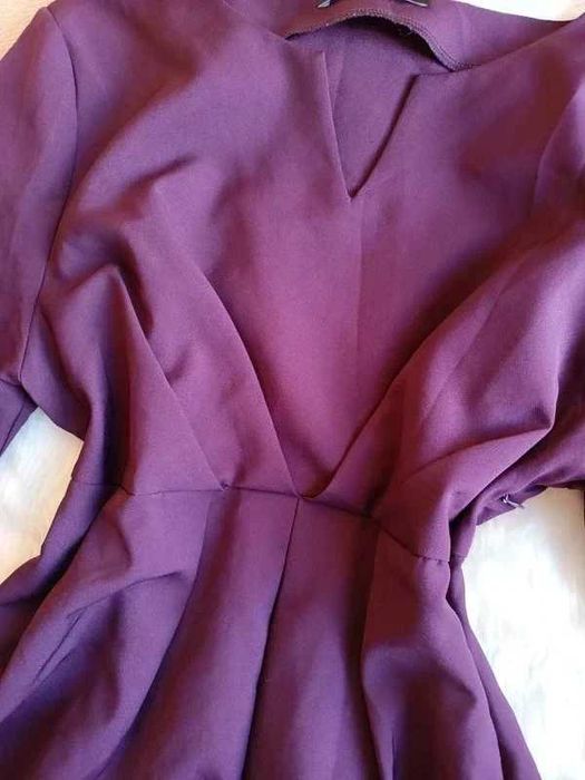 Fioletowa, elegancka sukienka ciążowa 9fashion S M