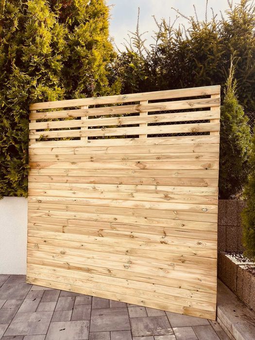 Solidny Lity Płot Deskowy Pergola Drewniana Płoty Drewniane