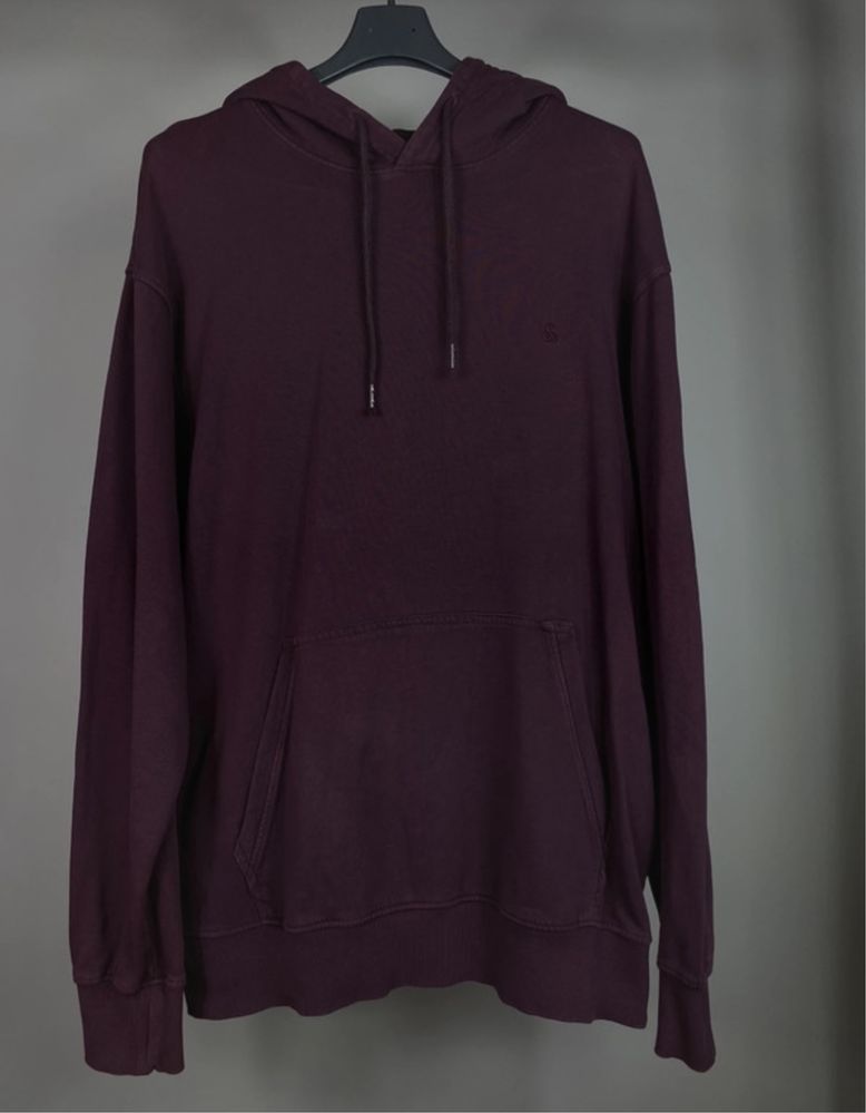 Bordowa Bluza Oversize Hoodie Boxy Fit Y2k Aesthetic Jack and Jones M