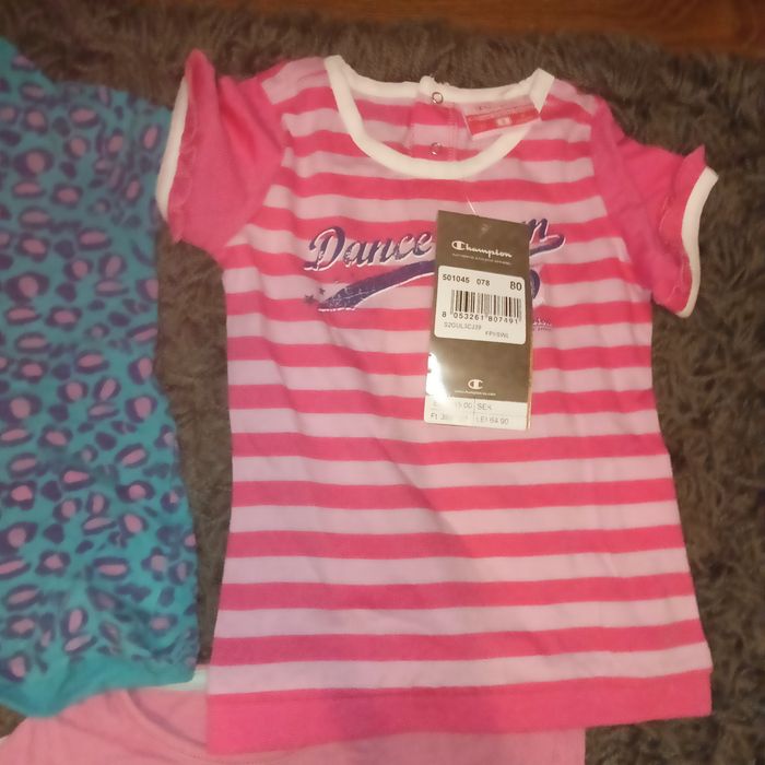 Zestaw 8 sztuk koszulek H&M 80/86 T-shirt bluzka z krótkim rękawem