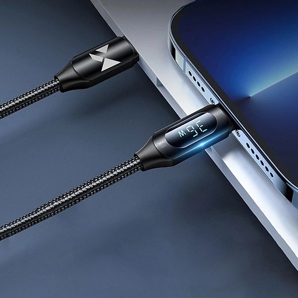 Kabel Wozinsky WUCLC2 Lightning - USB-C 36W 480Mb/s 2m z wyświetlaczem