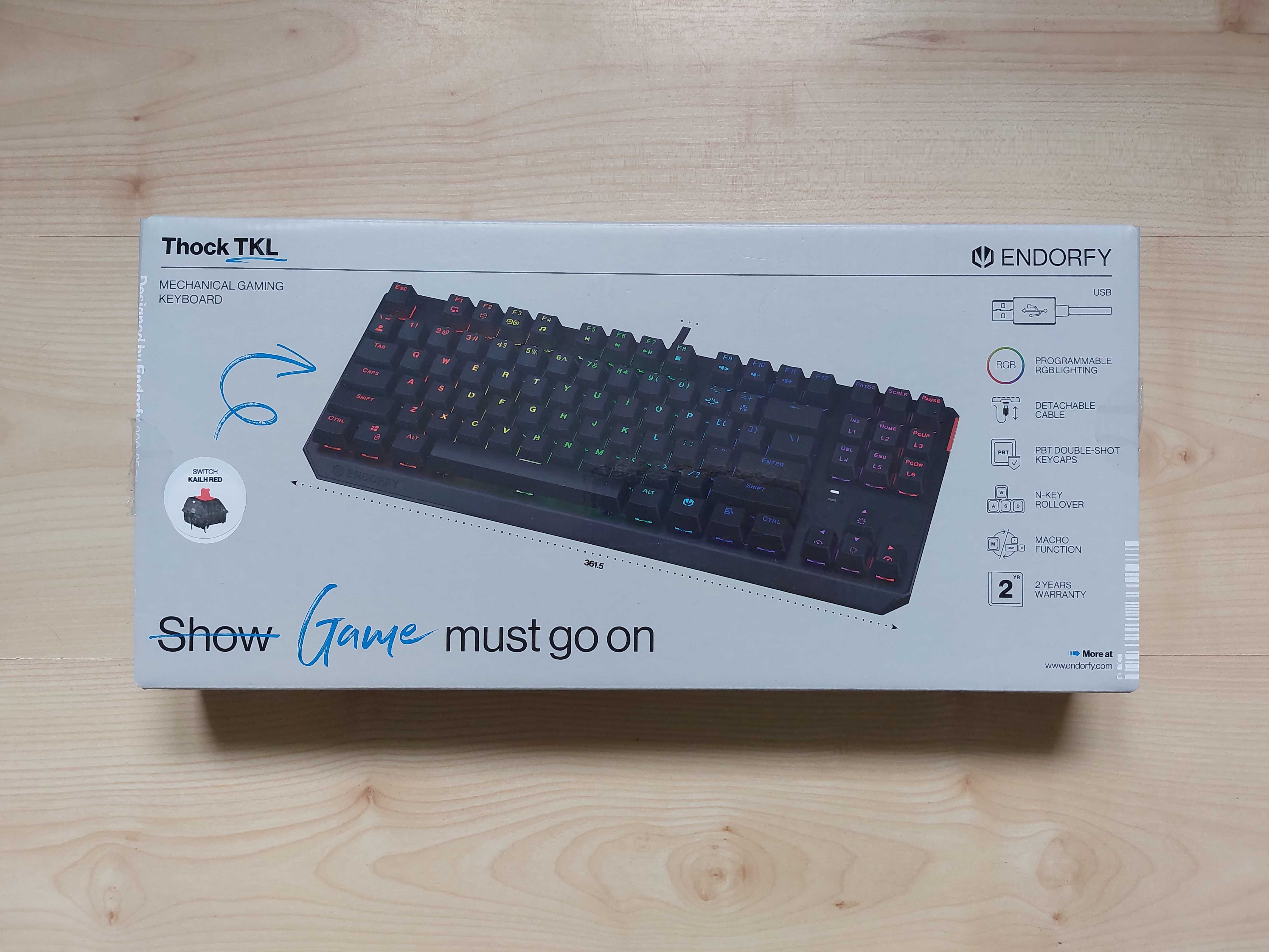 Klawiatura mechaniczna ENDORFY Thock TKL Kailh Red RGB