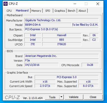 Płyta główna Gigabyte GA85H-D3H-A(1.6.25)