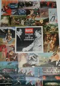 Cartaz / Poster (dupla face) Revista Paris Match - Nixon e Mao