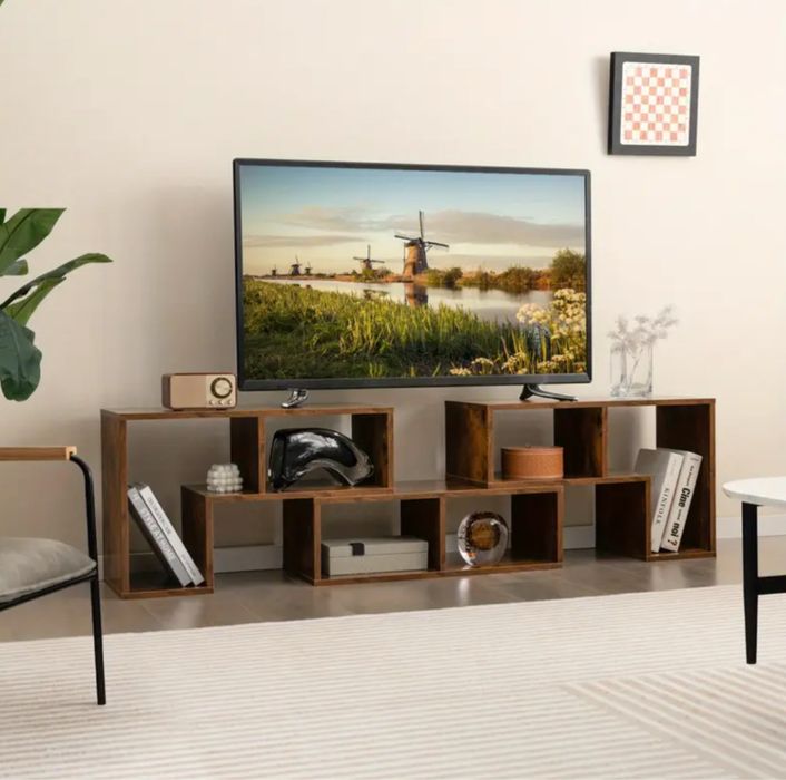 HIT! SZAFKA RTV DREWNIANA * 3-CZĘŚCIOWA * rozkładana * stylowa