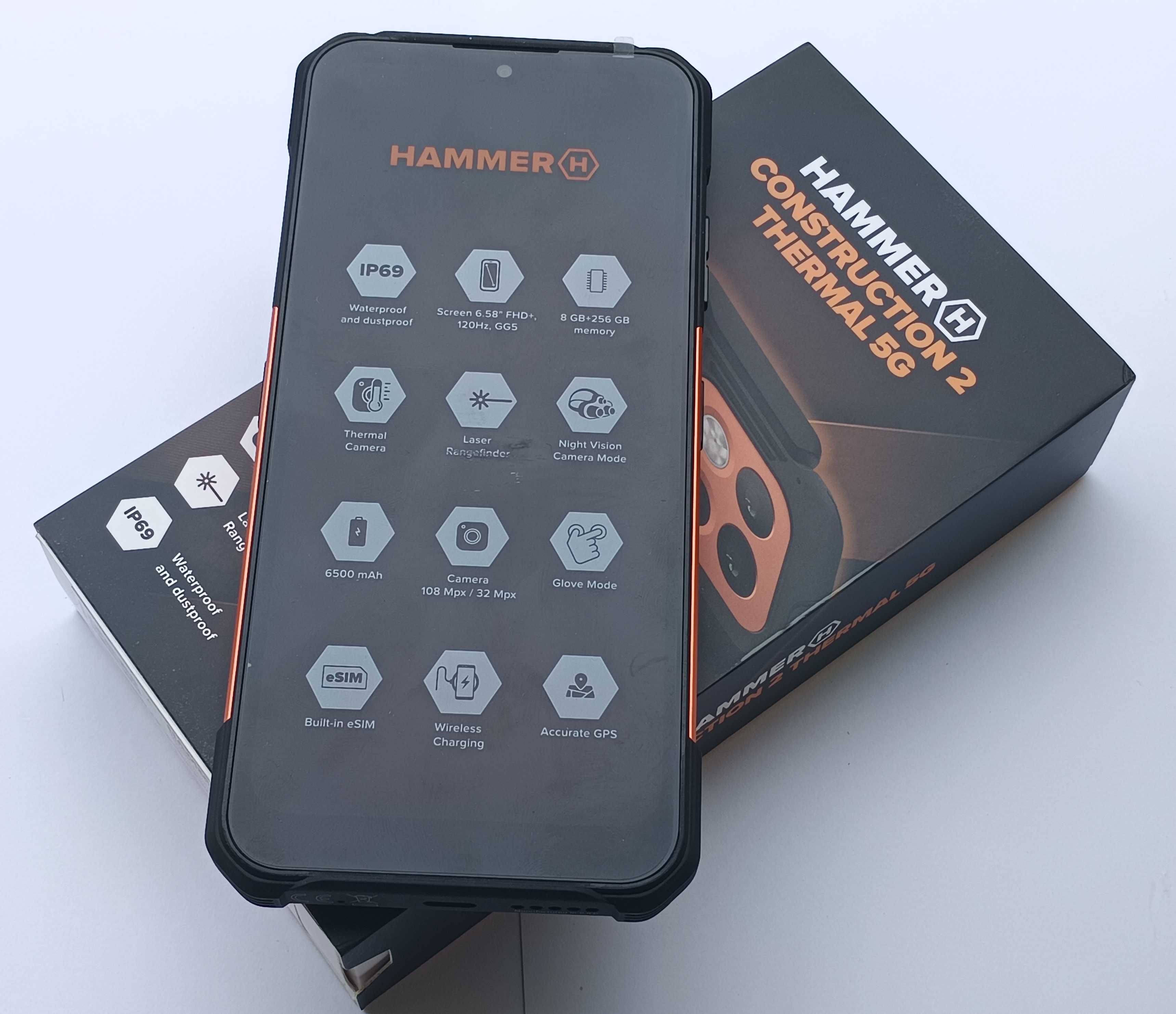 Hammer Construction 2 Thermal 5G 8GB/256GB NOWY z wadą aparatu