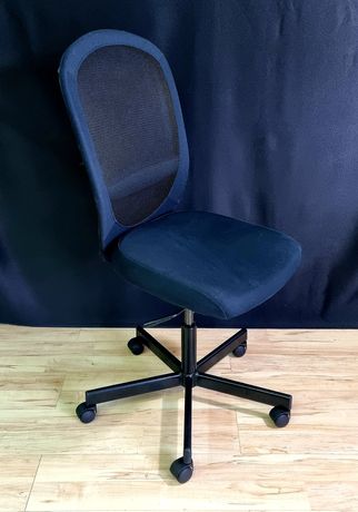 Ikea Flintan - krzesło biurowe - czarne/obrotowe/kółka/regulacja wys.