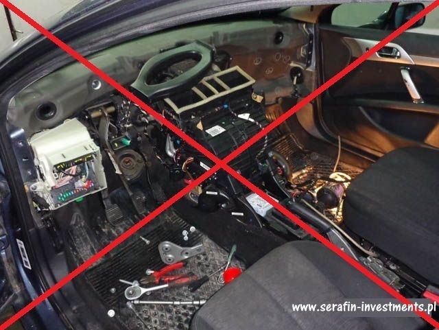 Naprawa nawiewu klapki klapy mieszalnika Peugeot 407 nawiew Citroen C5