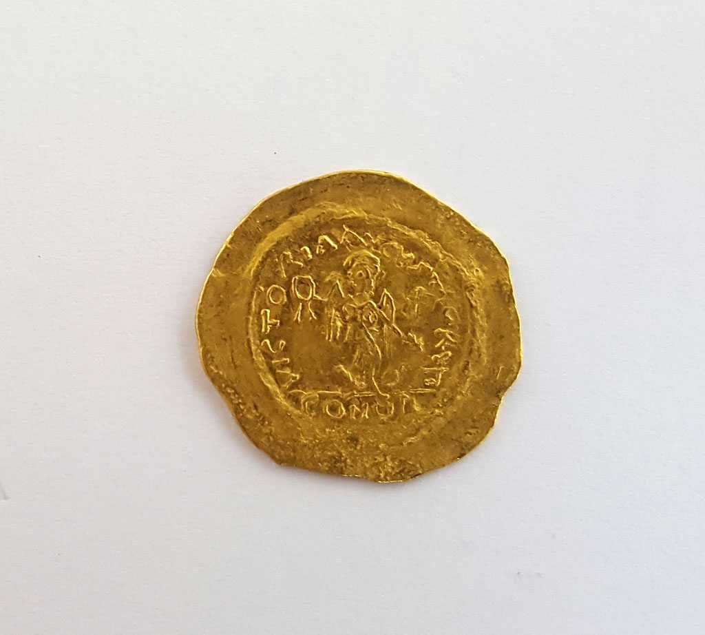 Złota moneta z VI wieku - Bizancjum
