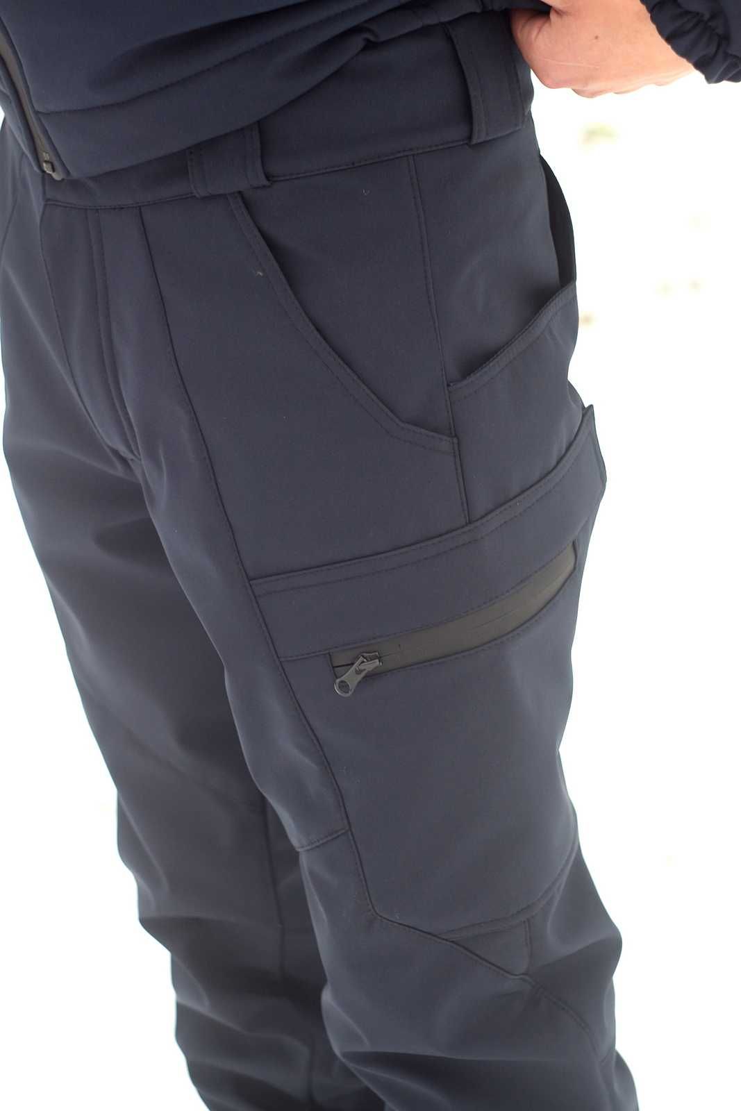 Куртка ветро и влагозащитная SoftShell софтшелл темно синяя