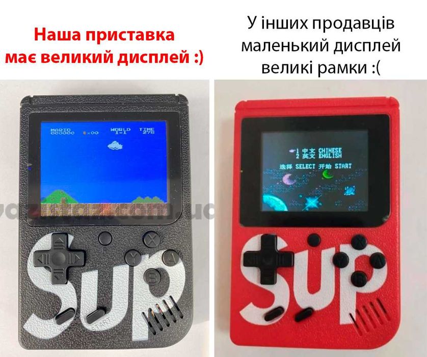 БОЛЬШОЙ LCD Портативная приставка Денди с джойстиком ретро консоль Sup