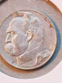 Moneta obiegowa II RP 5zl Józef Piłsudski 1934r